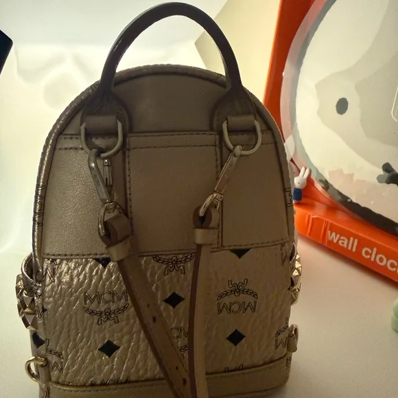 MCM Metallic Gold Backpack - Mini Bebe Boo - Picture 2 of 4
